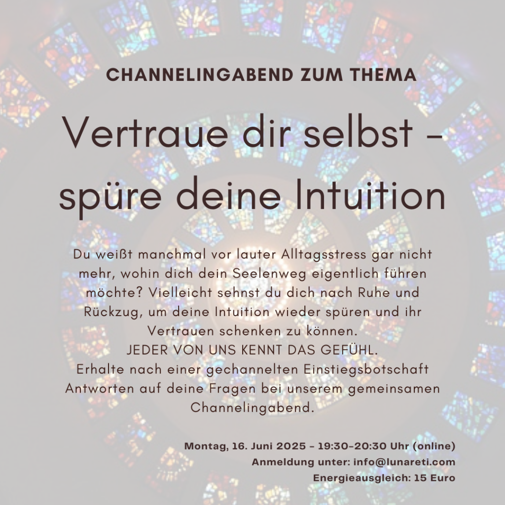 Strengthen your self-trust at the channeling evening