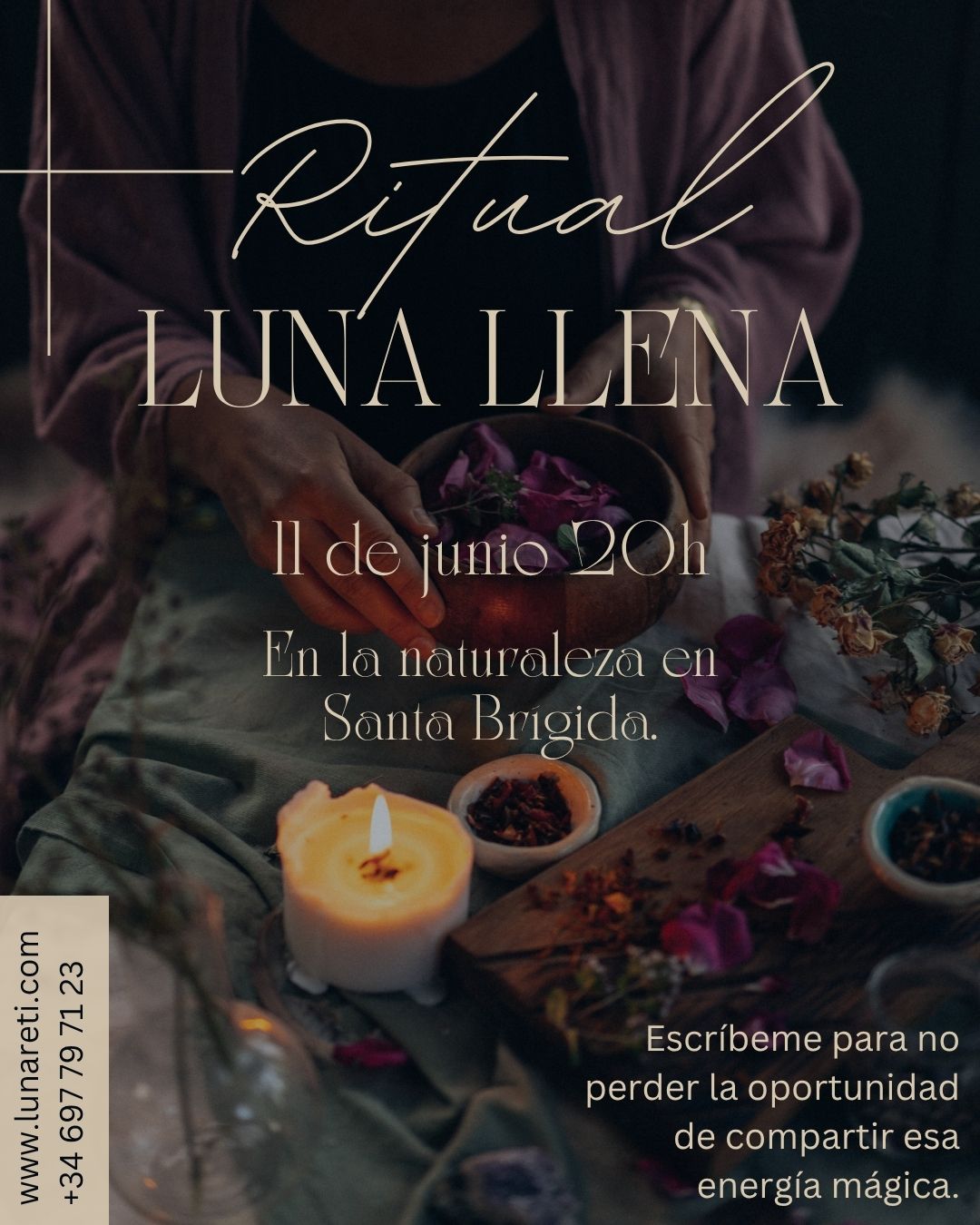 🌕 Ritual de Luna Llena el 11 de junio de 2025 – Magia en la naturaleza de Santa Brígida